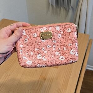 Michael Kors Coral Floral Wristlet